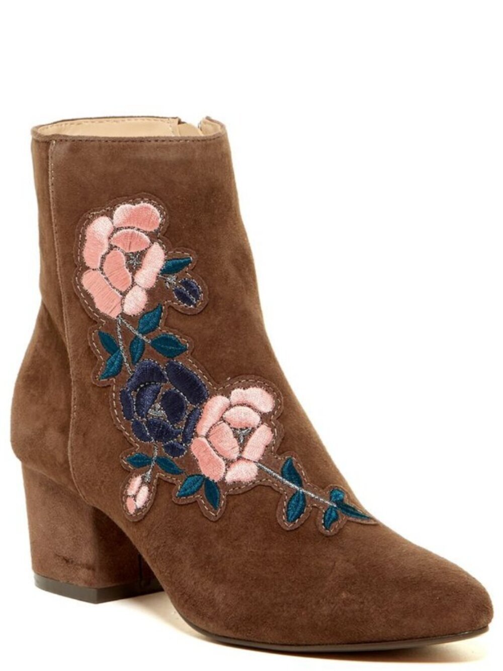 Steven SZ9 Brooker Brown Embroidered Suede Leather Boot Boho 70s Western Cottage